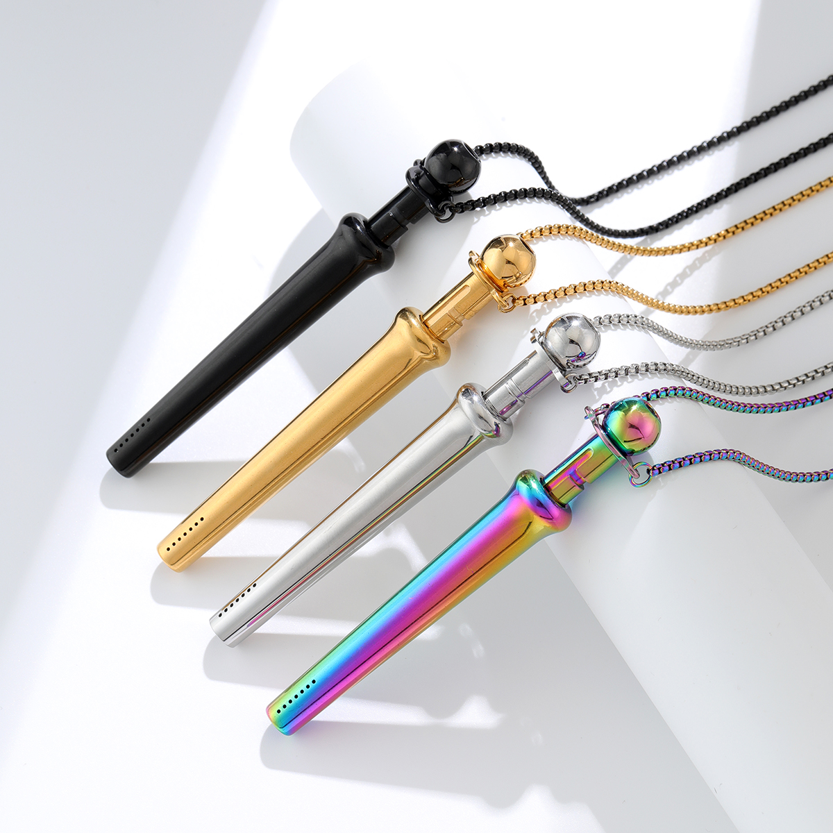 Vaping Goods - Large Size Anxiety Breathing Necklace Stainless