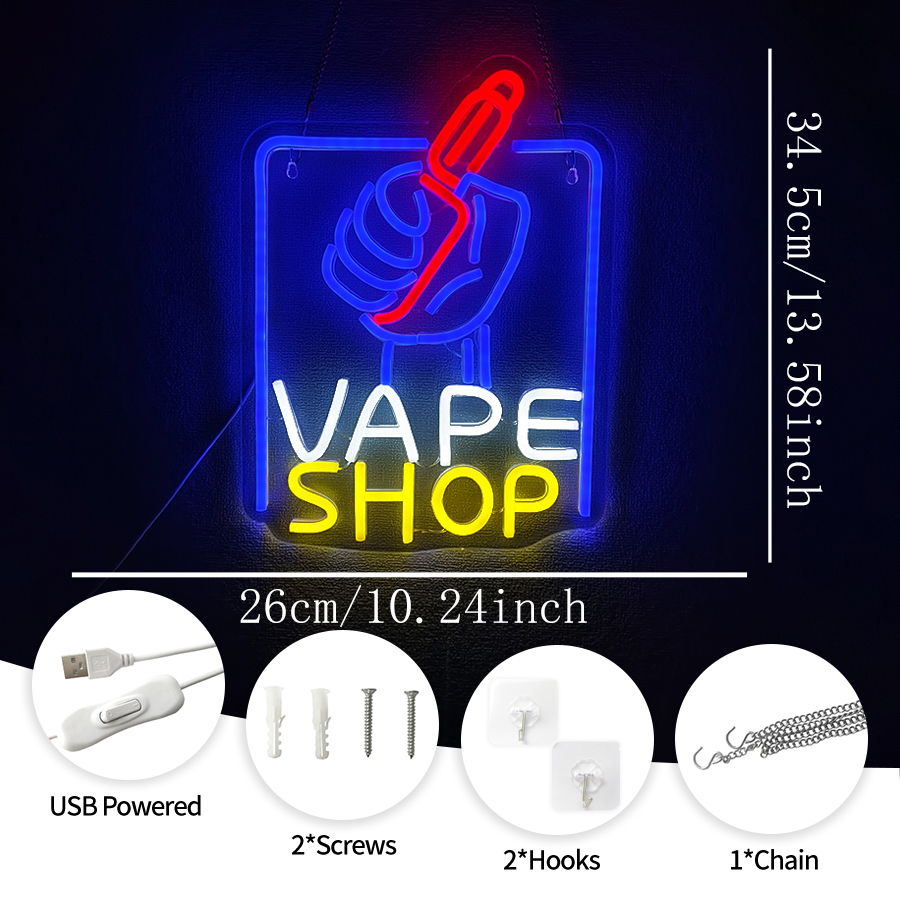 VAPE Shop Neon Sign for Smoke  - Vaping Store ulasan dan harga