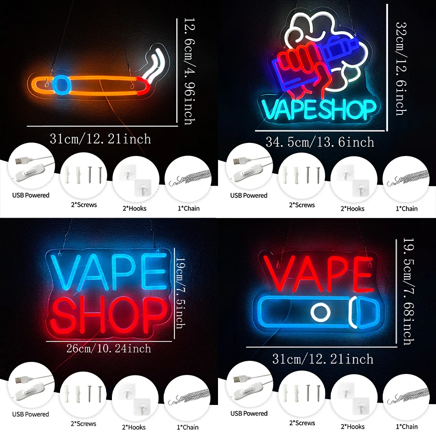 Light Up Sign For Smoke Store, - Vaping Store ulasan dan harga