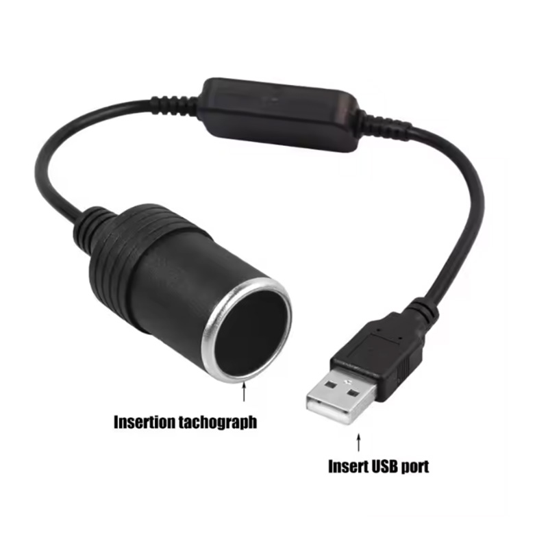 1pc 5V 2A USB To 12V Cigarette - Vape Accessory ulasan dan harga