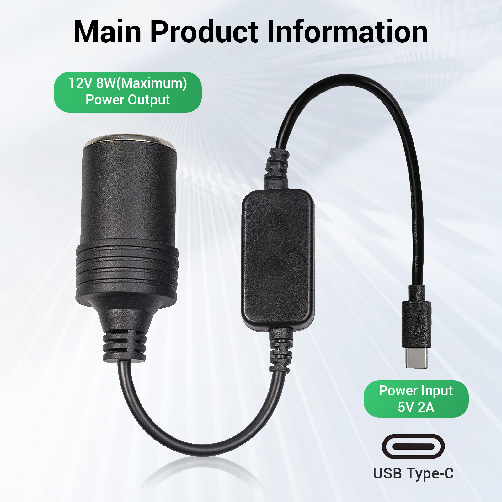 1pc 5V 2A USB To 12V Cigarette - Accessories Experts Vape ulasan dan harga