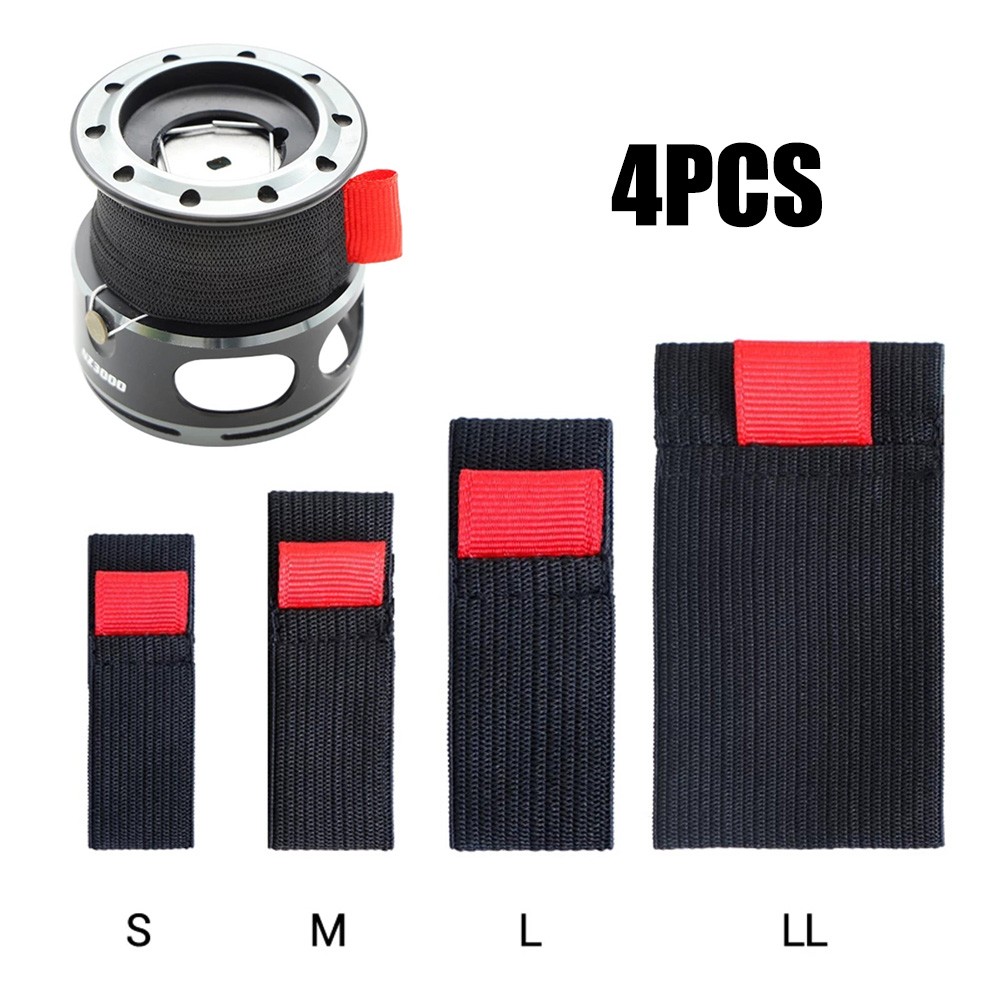 4pcs Elastic Fishing Spool Bel - Mesh Coil Strip ulasan dan harga