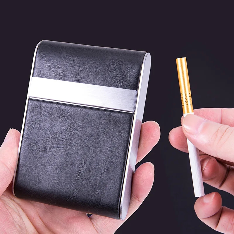 Leather Metal Cigarette Case,  - Smoking & Vaping Accessories ulasan dan harga